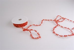 Band 15m/ 8mm, Flock, rot Band 15m/ 8mm, Flock, rot