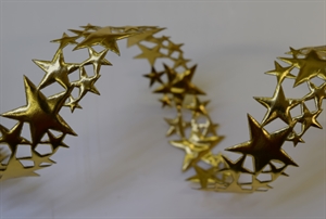 Band 10y/ 30mm, Lurex Sterne, gold Band 10y/ 30mm, Lurex Sterne, gold