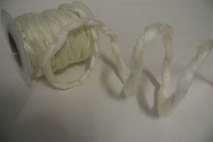Band 10m/ 5mm, Wolle mit Draht, weiss Band 10m/ 5mm, Wolle mit Draht, weiss