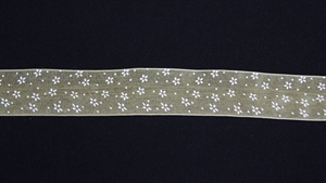 Band 50m/ 25mm, Blümchen Sheer, gelb (10) Band 50m/ 25mm, Blümchen Sheer, gelb (10)