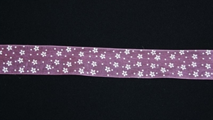 Band 50m/ 25mm, Blümchen Sheer, fuchsia Band 50m/ 25mm, Blümchen Sheer, fuchsia