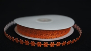 Band 25m/ 10mm, Blüte klebend, orange Band 25m/ 10mm, Blüte klebend, orange