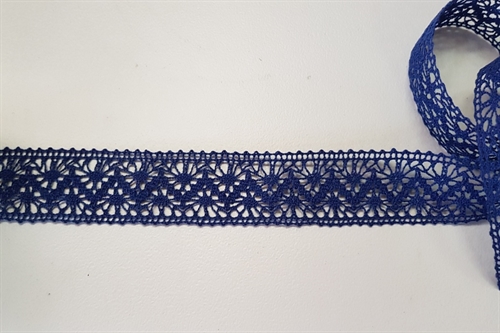 Band 20m/ 22mm, Häkel-Spitzenborte, dunkelblau Band 20m/ 22mm, Häkel-Spitzenborte, dunkelblau
