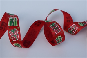 Band 20m/ 25mm, Geschenkpakete, rot/grün Band 20m/ 25mm, Geschenkpakete, rot/grün