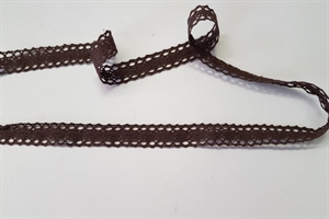 Band 15m/ 12mm, Häkel-Spitzenborte, dbraun Band 15m/ 12mm, Häkel-Spitzenborte, dbraun