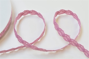 Band 15m/ 12mm, Häkel-Spitzenborte, rosa Band 15m/ 12mm, Häkel-Spitzenborte, rosa
