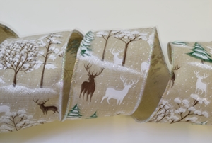 Band 10m/ 65mm, Winterlandschaft, natur Band 10m/ 65mm, Winterlandschaft, natur