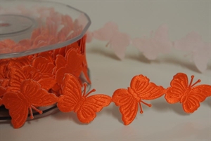 Band 10m/ 30mm, Schmetterling - klebend, orange Band 10m/ 30mm, Schmetterling - klebend, orange