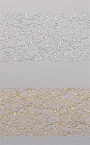 Deco, 25m/ 80mm Spiderweb, hellgold Deco, 25m/ 80mm Spiderweb, hellgold