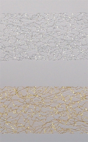 Deco, 25m/ 80mm Spiderweb, hellgold Deco, 25m/ 80mm Spiderweb, hellgold