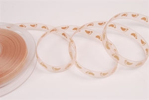 Band 20m/ 10mm, Baby Füsschen kl, sand Band 20m/ 10mm, Baby Füsschen kl, sand