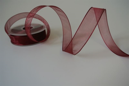 Band 25m/ 22mm, Shiny single color, Draht, burgundy Band 25m/ 22mm, Shiny single color, Draht, burgundy