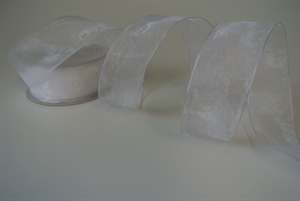 Band 25m/ 38mm, Shiny single color - Draht, weiss Band 25m/ 38mm, Shiny single color - Draht, weiss