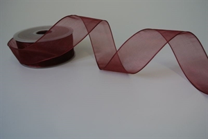 Band 25m/ 38mm, Shiny single color, Draht, burgundy Band 25m/ 38mm, Shiny single color, Draht, burgundy