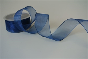 Band 25m/ 38mm, Shiny single color, Draht, dblau Band 25m/ 38mm, Shiny single color, Draht, dblau