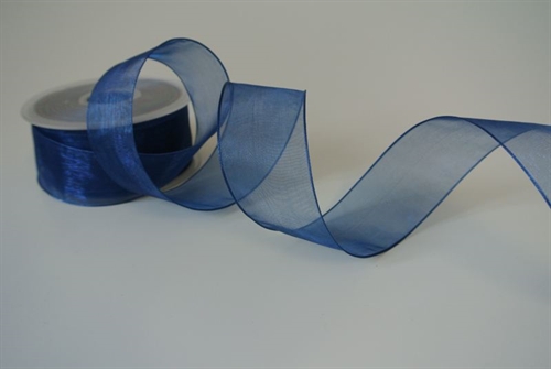 Band 25m/ 38mm, Shiny single color, Draht, dblau Band 25m/ 38mm, Shiny single color, Draht, dblau