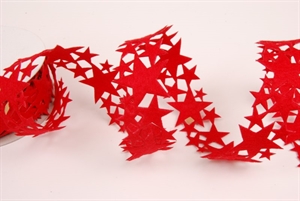 Band 10y/ 30mm, Sterne gestanzt, rot Band 10y/ 30mm, Sterne gestanzt, rot