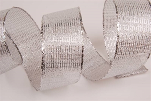 Band 20m/ 40mm, Lurex-Netz, silber Band 20m/ 40mm, Lurex-Netz, silber