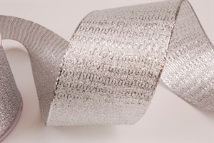 Band 20m/ 65mm, Lurex-Netz, silber Band 20m/ 65mm, Lurex-Netz, silber