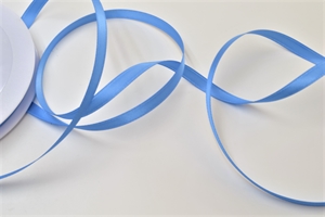 Band 50m/ 03mm, Double face Satin, mittelblau Band 50m/ 03mm, Double face Satin, mittelblau