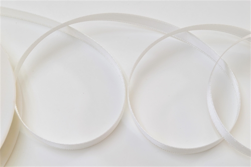 Band 25m/ 07mm, Double face Satin, ecru Band 25m/ 07mm, Double face Satin, ecru