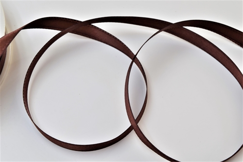 Band 25m/ 07mm, Double face Satin, chocobraun Band 25m/ 07mm, Double face Satin, chocobraun