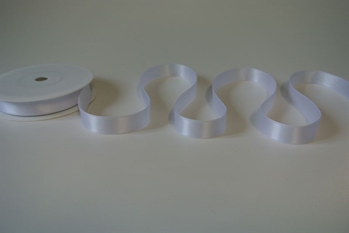Band 25m/ 15mm, Double face Satin, weiss Band 25m/ 15mm, Double face Satin, weiss
