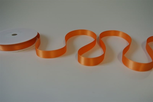 Band 25m/ 15mm, Double face Satin, mandarin Band 25m/ 15mm, Double face Satin, mandarin