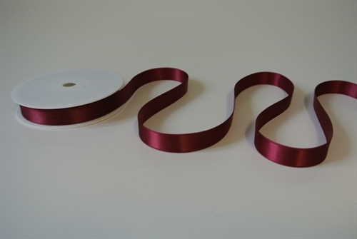 Band 25m/ 15mm, Double face Satin, bordeaux