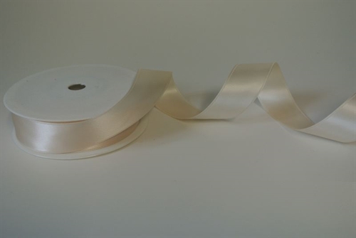 Band 25m/ 25mm, Double face Satin, beige Band 25m/ 25mm, Double face Satin, beige