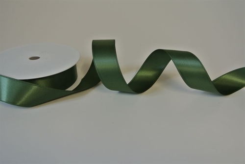 Band 25m/ 25mm, Double face Satin, olive Band 25m/ 25mm, Double face Satin, olive