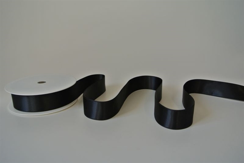 Band 25m/ 25mm, Double face Satin, schwarz Band 25m/ 25mm, Double face Satin, schwarz