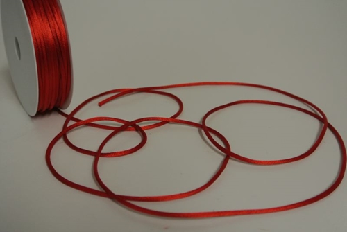 Band 25m/ 2mm, Seiden-Cord, rot Band 25m/ 2mm, Seiden-Cord, rot