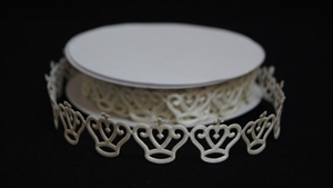 Band 10y/ 25mm, Krone ca. 350 klebend, ecru Band 10y/ 25mm, Krone ca. 350 klebend, ecru