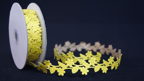 Band 10y/ 20mm, Blume klebend, gelb Band 10y/ 20mm, Blume klebend, gelb