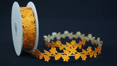 Band 10y/ 20mm, Blume klebend, orange Band 10y/ 20mm, Blume klebend, orange