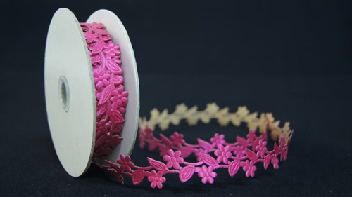 Band 10y/ 20mm, Blume klebend, fuchsia Band 10y/ 20mm, Blume klebend, fuchsia