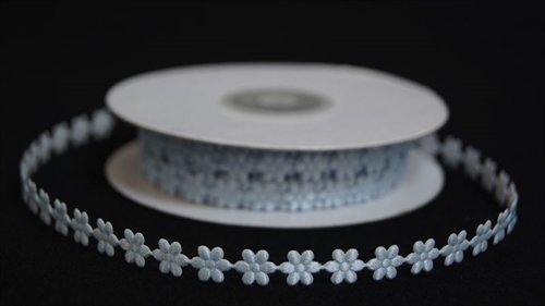Band 10y/ 8mm, Blühte klebend, hblau Band 10y/ 8mm, Blühte klebend, hblau
