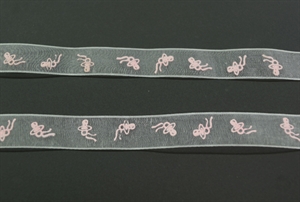 Band 20m/ 12mm, Schnuller, rosa Band 20m/ 12mm, Schnuller, rosa
