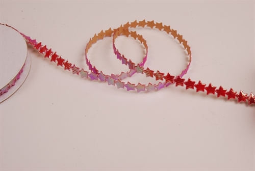 Band 10y/ 9mm, Sterne klebend 1100x, rot Band 10y/ 9mm, Sterne klebend 1100x, rot