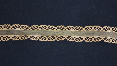 Band 10y/ 25mm, Ornamente an Organza, braun Band 10y/ 25mm, Ornamente an Organza, braun