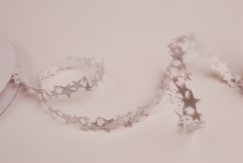 Band 10y/ 15mm, Sterne klebend, silber Band 10y/ 15mm, Sterne klebend, silber