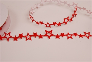 Band 10y/ 15mm, Sterne offen klebend, rot Band 10y/ 15mm, Sterne offen klebend, rot