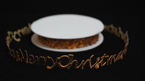 Band 10y/ 20mm, Merry Christmass klebend, kupfer Band 10y/ 20mm, Merry Christmass klebend, kupfer