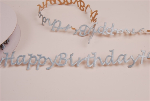 Band 10y/ 24mm, Happy Birthday - klebend, hblau Band 10y/ 24mm, Happy Birthday - klebend, hblau