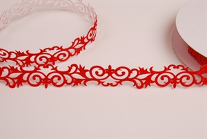 Band 10y/ 25mm, Ornament klebend, rot Band 10y/ 25mm, Ornament klebend, rot