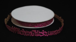 Band 10y/ 16mm, Glückwunsch klebend, fuchsia Band 10y/ 16mm, Glückwunsch klebend, fuchsia