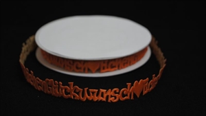 Band 10y/ 16mm, Glückwunsch klebend, orange Band 10y/ 16mm, Glückwunsch klebend, orange