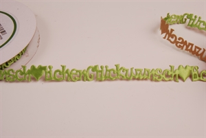 Band 10y/ 16mm, Glückwunsch klebend, olive Band 10y/ 16mm, Glückwunsch klebend, olive