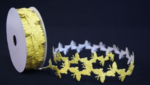 Band 10y/ 27mm, Schmetterling klebend, gelb Band 10y/ 27mm, Schmetterling klebend, gelb